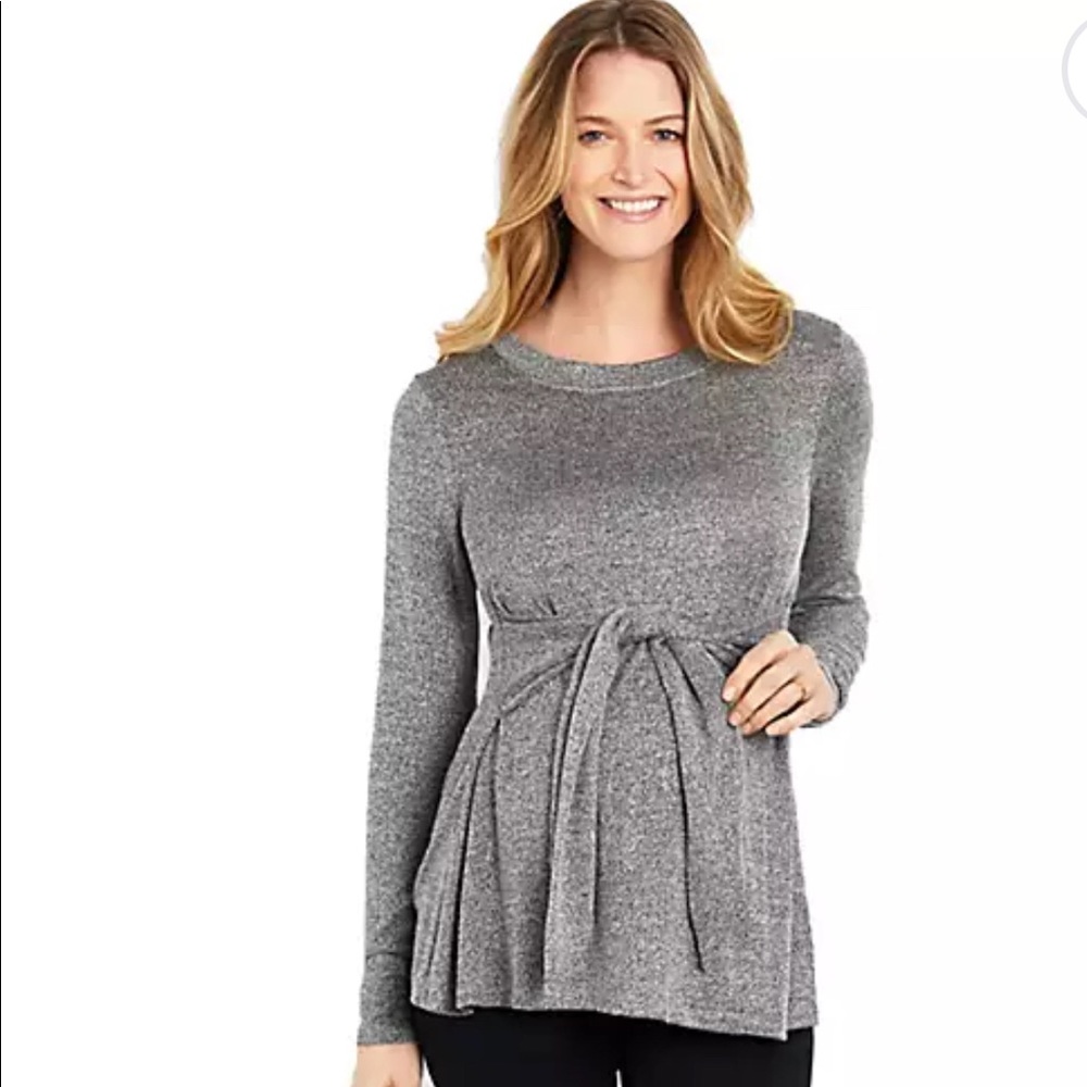 Motherhood Maternity Tie-Front Maternity Top size M.